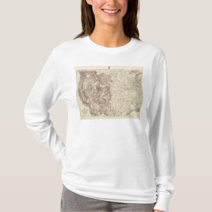 ミシシッピー川の地形図 Tシャツ
