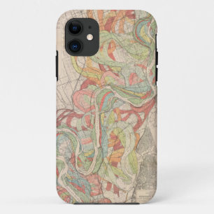 ミシシッピー川の歴史的地図 iPhone 11 ケース