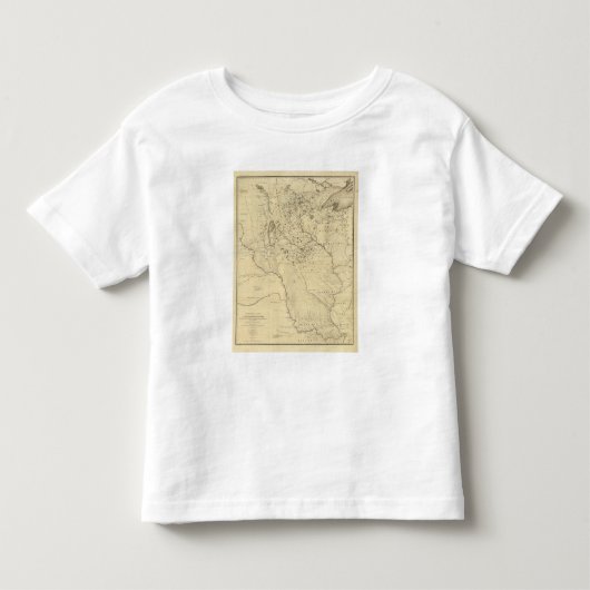 ミシシッピー川の水路測量の洗面器 トドラーTシャツ (正面)