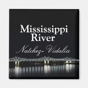 ミシシッピー川橋- Natchez Vidaliaの磁石 マグネット