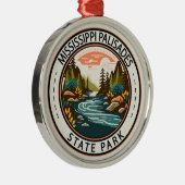 ミシシッピー州パークイリノイズバッジ メタルオーナメント (右)
