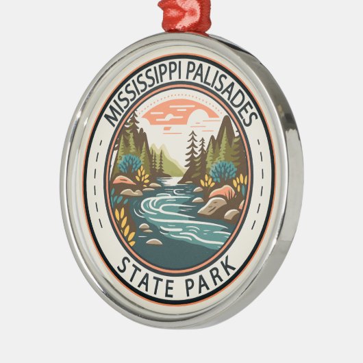 ミシシッピー州パークイリノイズバッジ メタルオーナメント (左)