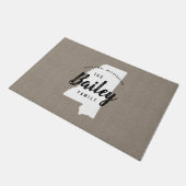 ミシシッピー族モノグラム州ドormat ドアマット (アングル)