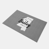 ミシシッピー族モノグラム州ドormat ドアマット (アングル)