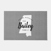 ミシシッピー族モノグラム州ドormat ドアマット (正面)