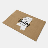 ミシシッピー族モノグラム州ドormat ドアマット (アングル)