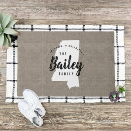 ミシシッピー族モノグラム州ドormat ドアマット