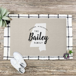 ミシシッピー族モノグラム州ドormat ドアマット