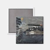 ミシシッピー汽船のベンドの丸め マグネット (正面/裏面)