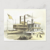 ミシシッピー汽船市メンフィス, 1860 ポストカード (正面)