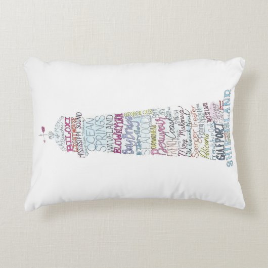 ミシシッピー湾海岸の枕 アクセントクッション (正面)