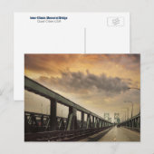 ミシシッピー葉書に架かるツインブリッジ ポストカード (正面/裏面)