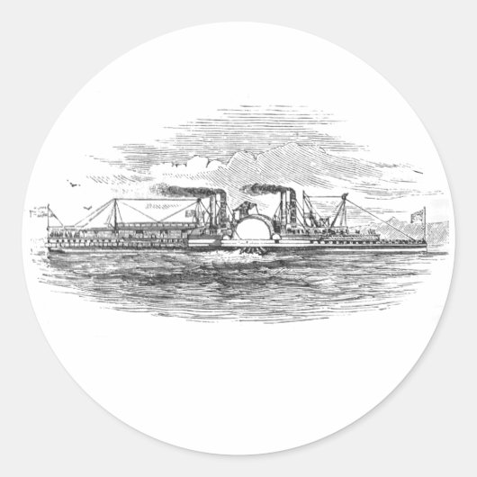 ミシシッピー蒸気船のシール ラウンドシール (正面)