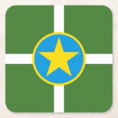 ミシシッピー・スクエア・ジャクソン市旗紙 スクエアペーパーコースター (正面)