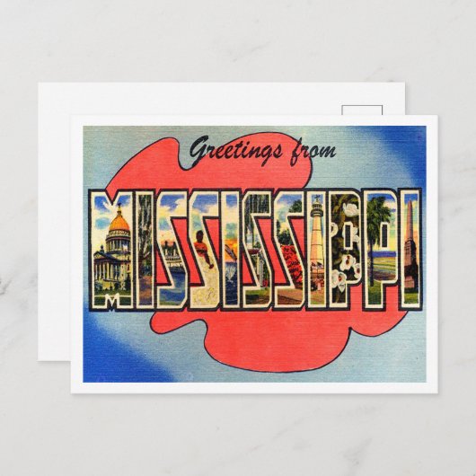 ミシシッピー・ヴィンテージ旅行からの挨拶 ポストカード (正面/裏面)