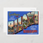 ミシシッピー・ヴィンテージ・トラベルBiloxiからのご挨拶 ポストカード (正面/裏面)