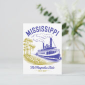 ミシシッピーThe Magnolia州Est.1817ヴィンテージ ポストカード (スタンド正面)