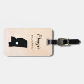 ミシシッピ地図ラゲッジタグ、ウェディングパーティーへようこそ ラゲッジタグ (正面横)