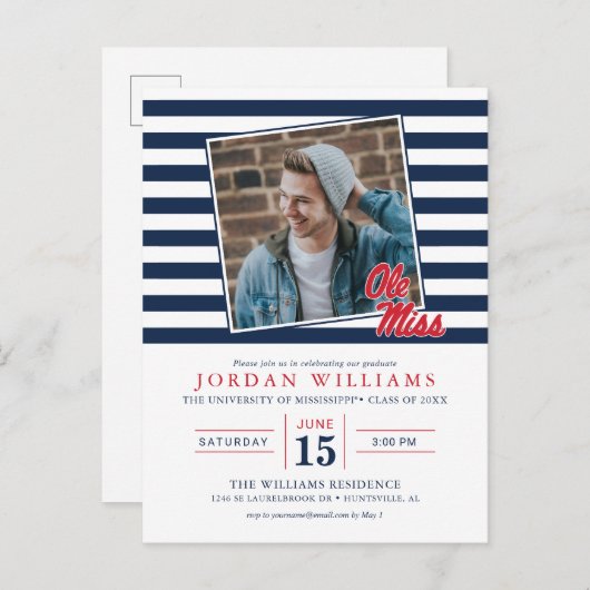 ミシシッピ大学 | オレミススクリプト 案内ポストカード (正面/裏面)