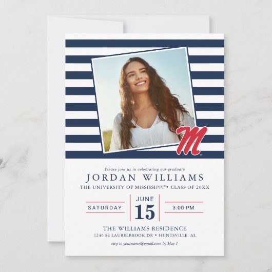 ミシシッピ大学 | スクリプト M 案内状 (正面)