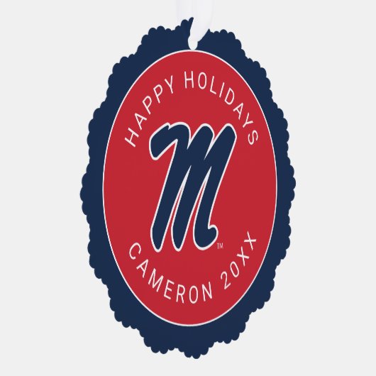 ミシシッピ大学 |スクリプトM オーナメントカード (右)