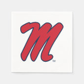ミシシッピ大学 |スクリプトM スタンダードカクテルナプキン (正面)