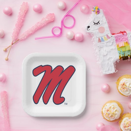 ミシシッピ大学 |スクリプトM ペーパープレート (パーティー)
