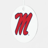 ミシシッピ大学 |スクリプトM メタルオーナメント (正面左)