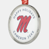 ミシシッピ大学 |スクリプトM メタルオーナメント (左)