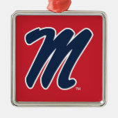 ミシシッピ大学 |スクリプトM メタルオーナメント (正面)