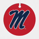 ミシシッピ大学 |スクリプトM メタルオーナメント (正面)