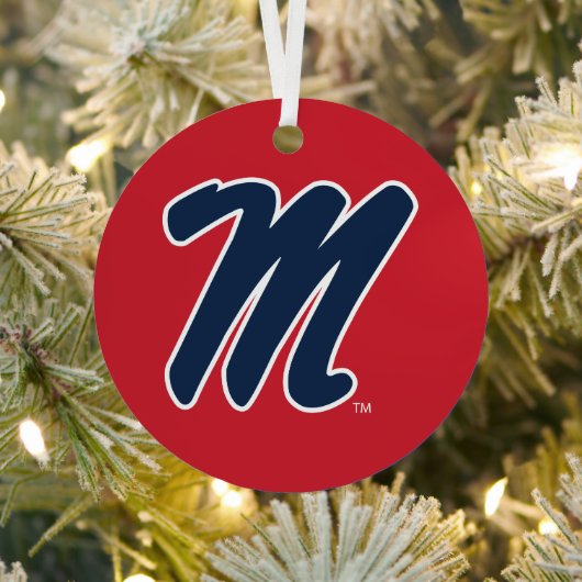 ミシシッピ大学 |スクリプトM メタルオーナメント (インサイチュ)