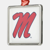 ミシシッピ大学 |スクリプトM メタルオーナメント (左)