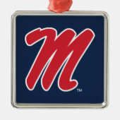 ミシシッピ大学 |スクリプトM メタルオーナメント (正面)
