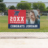 ミシシッピ大学 |スクリプトM 横断幕 (インサイチュ)