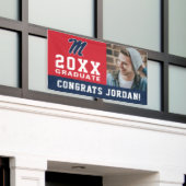 ミシシッピ大学 |スクリプトM 横断幕 (ビルの外側)