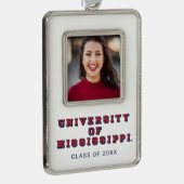ミシシッピ大学 |ブロックタイプ シルバープレートフレームオーナメント (右)