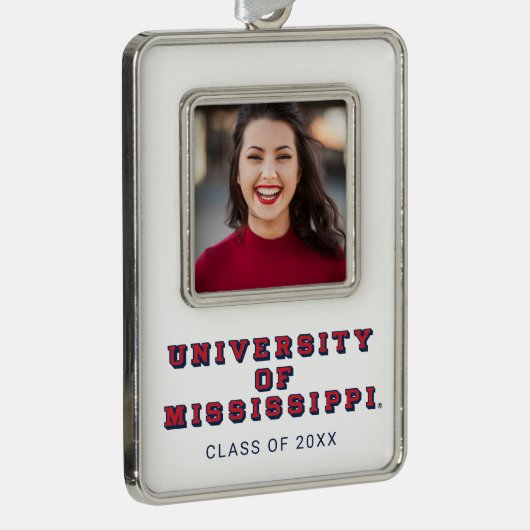 ミシシッピ大学 |ブロックタイプ シルバープレートフレームオーナメント (右)