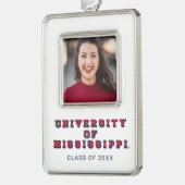 ミシシッピ大学 |ブロックタイプ シルバープレートフレームオーナメント (左)