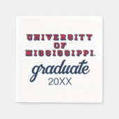 ミシシッピ大学 |ブロックタイプ スタンダードカクテルナプキン (正面)