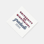 ミシシッピ大学 |ブロックタイプ スタンダードカクテルナプキン (角)