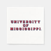 ミシシッピ大学 |ブロックタイプ スタンダードカクテルナプキン (正面)