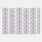 ミシシッピ大学 |ブロックタイプ ラッピングペーパーシート (正面)