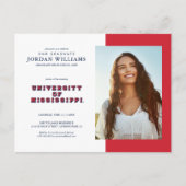 ミシシッピ大学 | ブロックタイプ 案内ポストカード (正面)