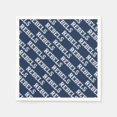 ミシシッピ大学 |ワードマークの反逆者 スタンダードカクテルナプキン (正面)