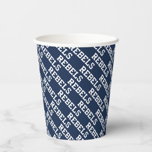 ミシシッピ大学 |ワードマークの反逆者 紙コップ (裏面)