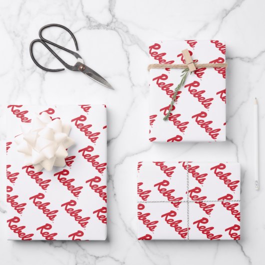 ミシシッピ大学 |反乱軍スクリプト ラッピングペーパーシート (正面)