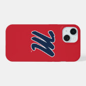 ミシシッピ大学 | 筆記体M iPhone 15ケース (裏面横)