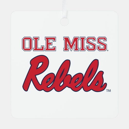 ミシシッピ大学 | Ole反恋しく思反 メタルオーナメント (正面)
