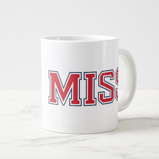 ミシシッピ大学 | Ole 恋しく思 Wordmark ジャンボコーヒーマグカップ (正面右)